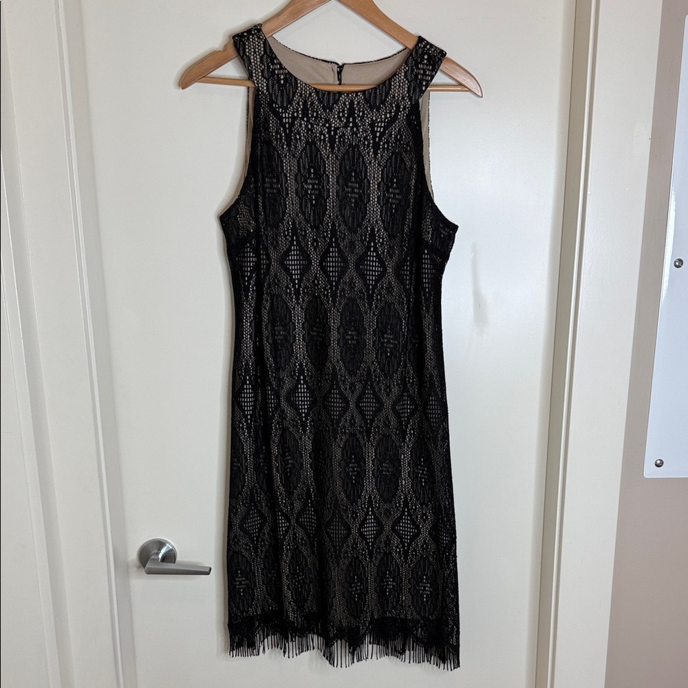 Bellissima Chic Black Lace Midi Dress